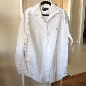 Ralph Lauren White Casual Button Down Shirt